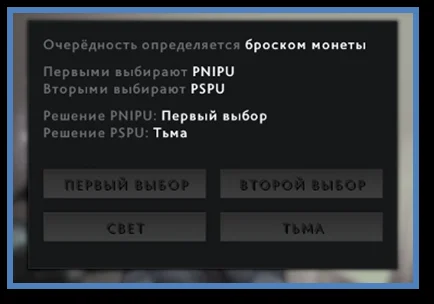 Результат подброса монетки