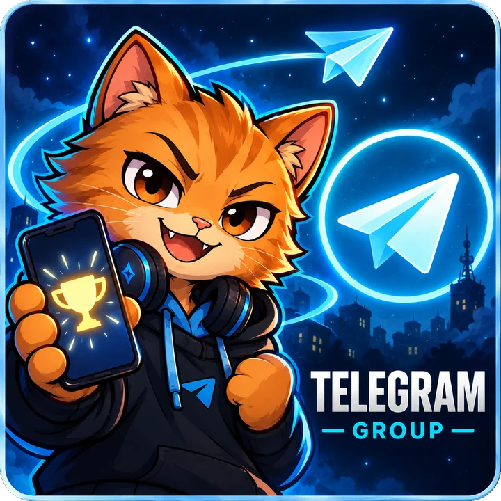 Рыжий кот Party2Play с телефоном — Telegram-группа Dota 2